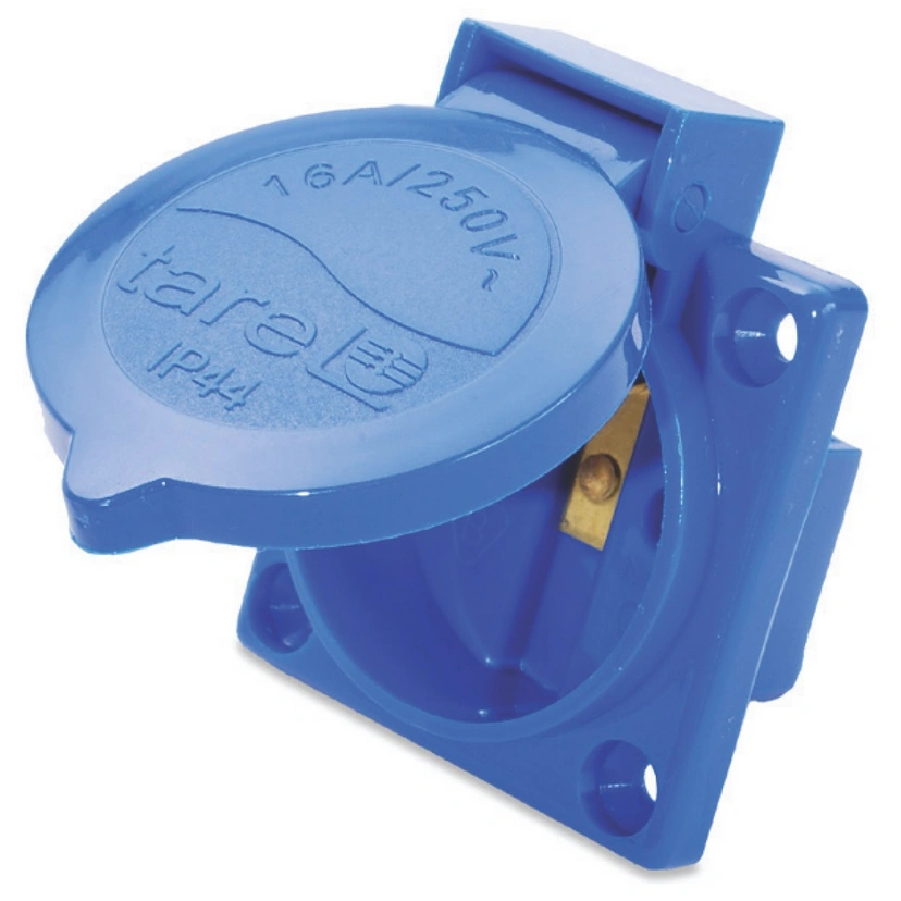 Gniazdo tablicowe 16A/250V niebieskie, TAREL