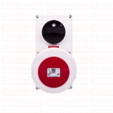 Gniazdo z wyłącznikiem 0-1 MAŁE BLOKADA MECHANICZNA 16A 400V 3P+Z+N IP67 IP67