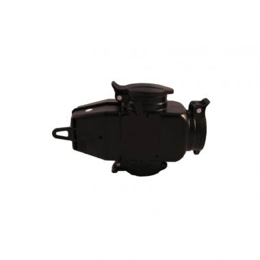 Gniazdo przenośne potrójne z thermoduru 16A 2P+Z 230V IP44 z bolcem czarne MINI