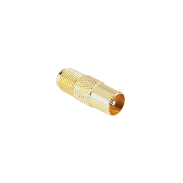 Złącze wtyk TV-gniazdo F CU złote