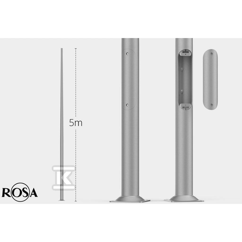 Słup aluminiowy SAL-5/B60 anodowany inox