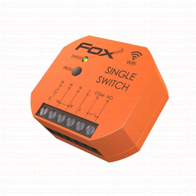 SWITCH & ENERGY Pojedynczy przekaźnik Wi-Fi 230V z funkcją monitorowania parametrów sieci - WI-R1S1-P