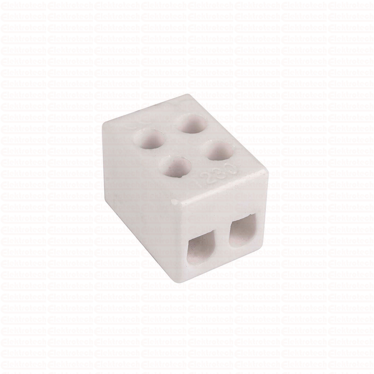 Złączka gwintowa porcelanowa 2,5 mm² 2-torowa; CPO 2-2.5 biały